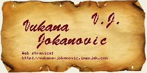 Vukana Jokanović vizit kartica